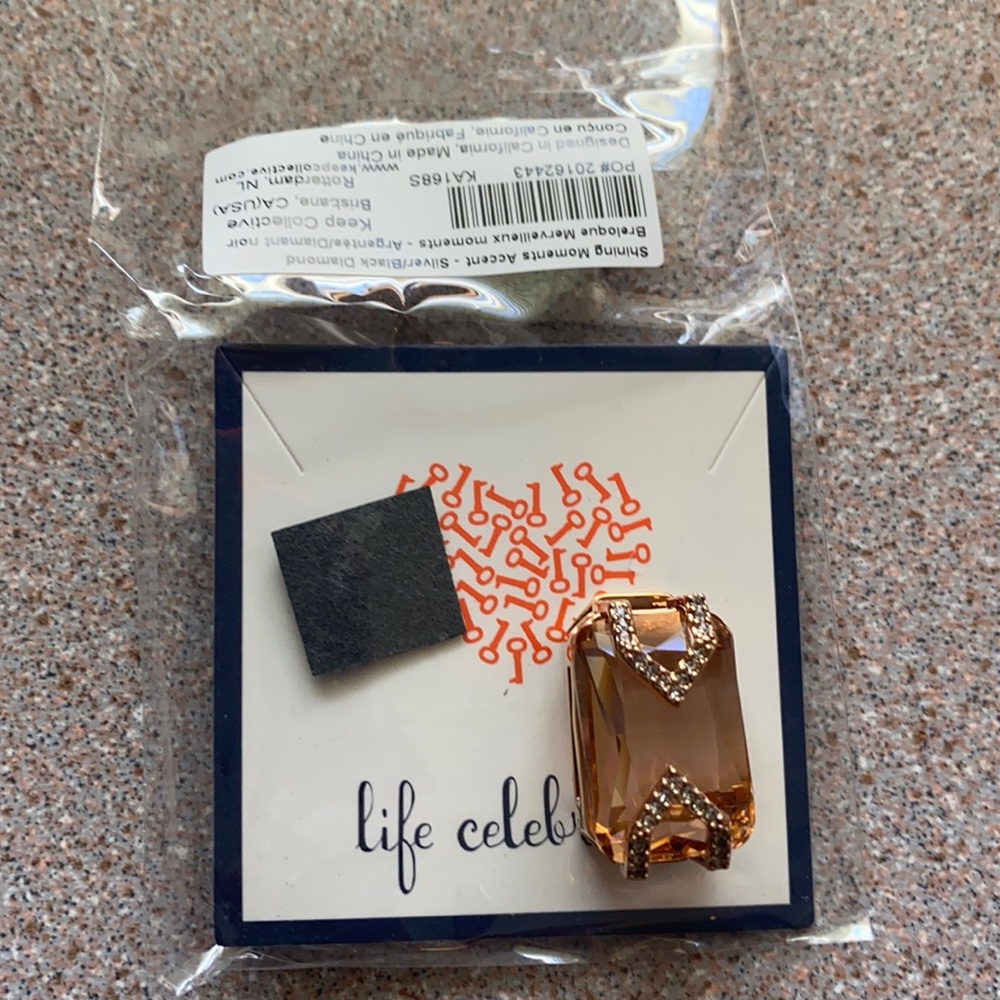 Keep Collective rose gold stone and metal charm